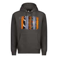 Smoke Western Cowhide Glitter Aztec Leopard Pattern Brushstroke Premium Hoodie - Bettercallsaul