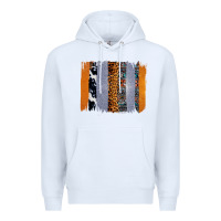 White Western Cowhide Glitter Aztec Leopard Pattern Brushstroke Premium Hoodie - Bettercallsaul