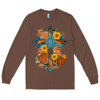 Chestnut thanksgiving cross pumpkin sunflower Long Sleeve Tee - AdoDesignShop