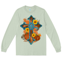 Matcha thanksgiving cross pumpkin sunflower Long Sleeve Tee - AdoDesignShop