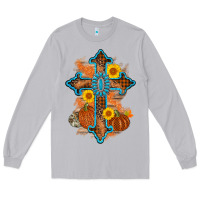Moon Dust thanksgiving cross pumpkin sunflower Long Sleeve Tee - AdoDesignShop