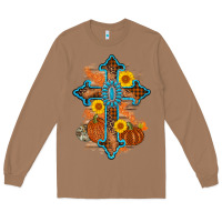 Toasted Coconut thanksgiving cross pumpkin sunflower Long Sleeve Tee - AdoDesignShop