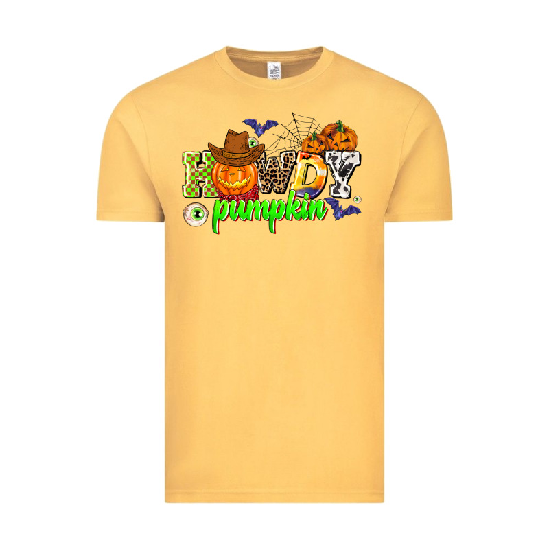 Howdy Halloween Pumpkins Vintage Tee by AdoDesignShop | Teevron