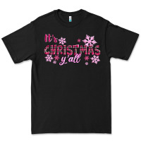 Black It's Christmas Y'all Season Pink Christmas Premium Tee - RanaPortraitStore