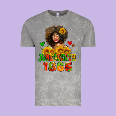 Afro Woman Juneteenth 1865 Vintage Tee Designed By Adodesignshop