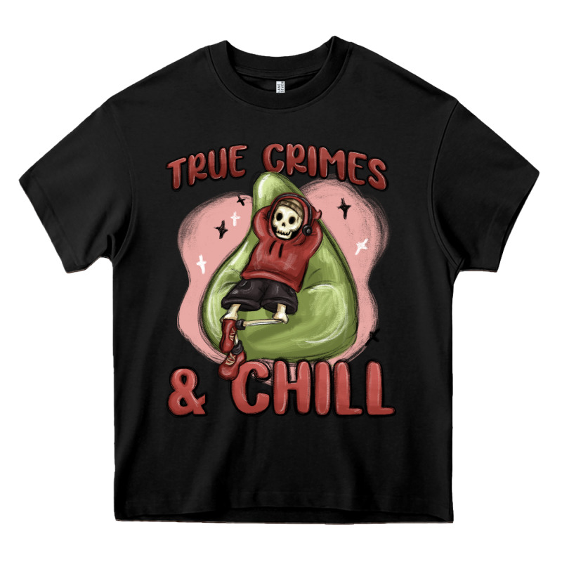 True Crimes & Chill Heavy Core Tee by MaliasSmallBusiness | Teevron