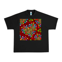 Black christmas lights and leopard hearts seamless pattern Urban Heavy Tee - BundleAndBundleShop