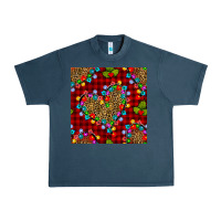 Midnight Navy christmas lights and leopard hearts seamless pattern Urban Heavy Tee - BundleAndBundleShop