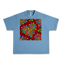 Pebble Blue christmas lights and leopard hearts seamless pattern Urban Heavy Tee - BundleAndBundleShop
