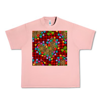 Salmon christmas lights and leopard hearts seamless pattern Urban Heavy Tee - BundleAndBundleShop