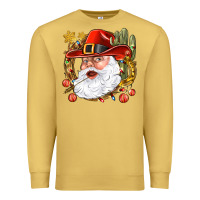 Antique Gold Cowboy Santa Premium Sweatshirt - BundleAndBundleShop