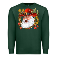 Sports Green Cowboy Santa Premium Sweatshirt - BundleAndBundleShop