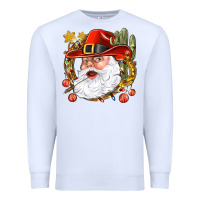 White Cowboy Santa Premium Sweatshirt - BundleAndBundleShop