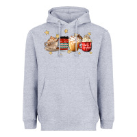 Heather Grey christmas coffee Heavyweight Hoodie - MaliasSmallBusiness