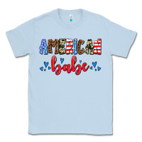 Dusty Blue American babe Classic Tee - AdoDesignShop