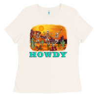 Bone western skeleton Ladies Tee - AdoDesignShop