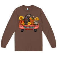 Chestnut thankful turkey truck Long Sleeve Tee - AdoDesignShop