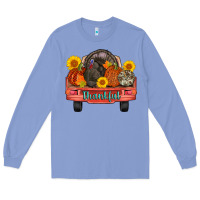 Colony Blue thankful turkey truck Long Sleeve Tee - AdoDesignShop