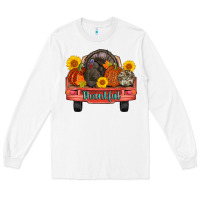 White thankful turkey truck Long Sleeve Tee - AdoDesignShop