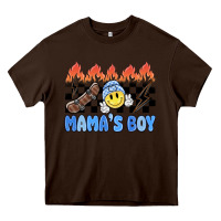 Chocolate Brown mama's boy Heavy Core Tee - MaliasSmallBusiness