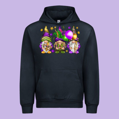 Mardi Gras Gnomies With Elements Urban Hoodie Designed By Howdyjamesfarm