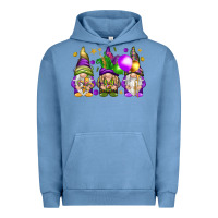 Pigment Pebble Blue Mardi Gras gnomies with elements Urban Hoodie - HowdyJamesFarm
