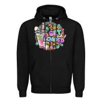 Black get loaded rabbit and easter Zipper Hoodie - MaliasSmallBusiness