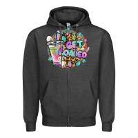 Charcoal Heather get loaded rabbit and easter Zipper Hoodie - MaliasSmallBusiness