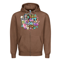 Chestnut get loaded rabbit and easter Zipper Hoodie - MaliasSmallBusiness