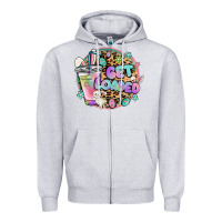 Heather Grey get loaded rabbit and easter Zipper Hoodie - MaliasSmallBusiness