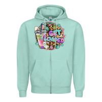 Seafoam get loaded rabbit and easter Zipper Hoodie - MaliasSmallBusiness