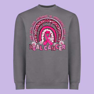 Heal Cancer Rainbow Heavyweight Sweatshirt Designed By Jahusdesignshop