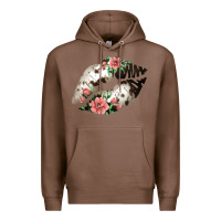 Chestnut Cowhide And Flowers Lips Premium Hoodie - Bettercallsaul