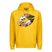 Lemon Cowhide And Flowers Lips Premium Hoodie - Bettercallsaul