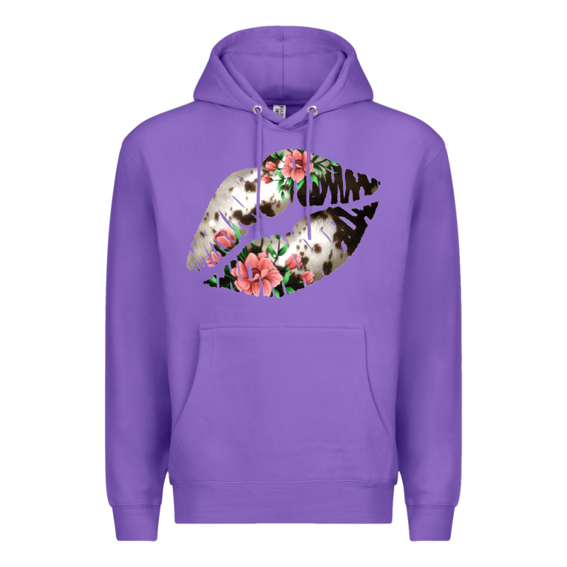 Cowhide And Flowers Lips Premium Hoodie by Bettercallsaul | Teevron