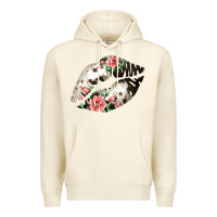 Sandshell Cowhide And Flowers Lips Premium Hoodie - Bettercallsaul