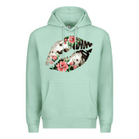 Seafoam Cowhide And Flowers Lips Premium Hoodie - Bettercallsaul