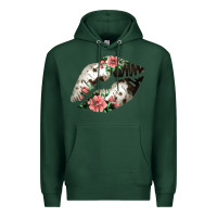 Sports Green Cowhide And Flowers Lips Premium Hoodie - Bettercallsaul