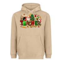 Mushroom christmas  teacher Heavyweight Hoodie - MaliasSmallBusiness
