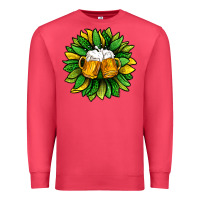 Cardinal St. Patricks Sunflower With Beer Premium Sweatshirt - BundleAndBundleShop