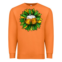 Carrot St. Patricks Sunflower With Beer Premium Sweatshirt - BundleAndBundleShop