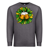 Charcoal Heather St. Patricks Sunflower With Beer Premium Sweatshirt - BundleAndBundleShop