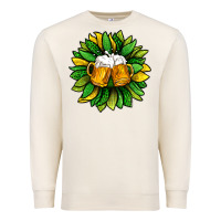 Sandshell St. Patricks Sunflower With Beer Premium Sweatshirt - BundleAndBundleShop
