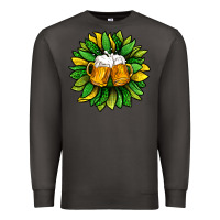 Smoke St. Patricks Sunflower With Beer Premium Sweatshirt - BundleAndBundleShop