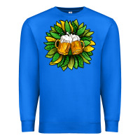 True Royal St. Patricks Sunflower With Beer Premium Sweatshirt - BundleAndBundleShop