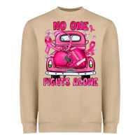 Mushroom breast cancer no one fights alone truck football Heavyweight Sweatshirt - JahusDesignShop