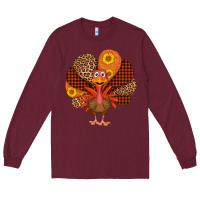 Burgundy thanksgiving turkey Long Sleeve Tee - AdoDesignShop