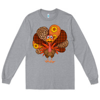 Heather Grey thanksgiving turkey Long Sleeve Tee - AdoDesignShop