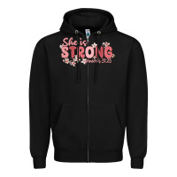 Black she is strong proverbs 31 25 Zipper Hoodie - MaliasSmallBusiness