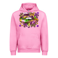 Fuchsia Pink Mardi Gras lips Urban Hoodie - HowdyJamesFarm